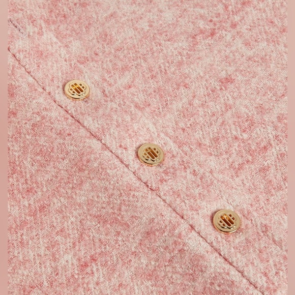 Maje Ranello Collared Mini Dress in Pink sz FR 34 XS 450$ - Picture 6 of 17